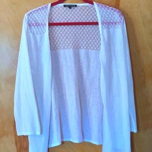Cable & Gauge Super Lightweight White Sweater